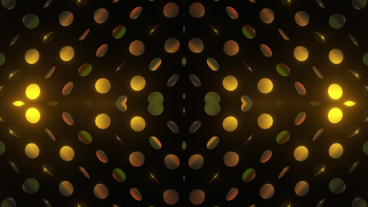 Abstract Geometric Pattern with Glowing Circles