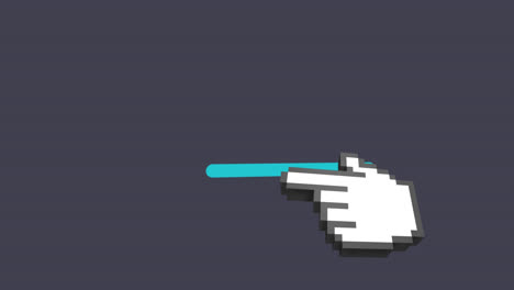 animación de una mano digital tocando un teléfono inteligente con iconos