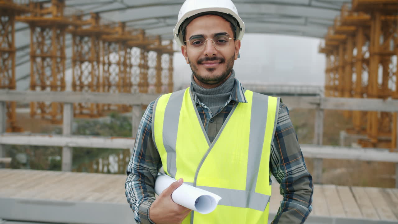 Construction Engineer on Bridge Site
