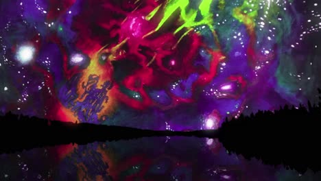 pintura de galaxias abstractas