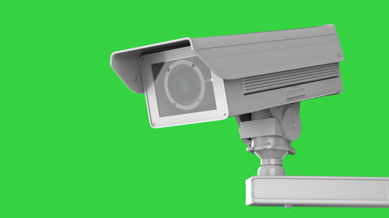 cámara de seguridad en pantalla verde