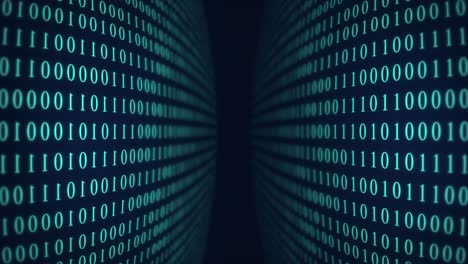animation of blue binary numbers moving in the center