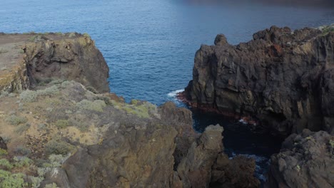 rocks in north tenerife next to the atlantic ocean