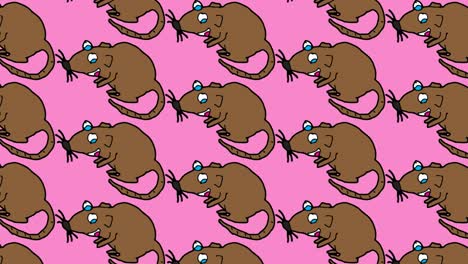 kids drawing pop art seamless background with theme of rat