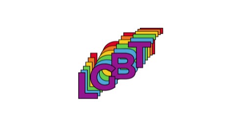 trendy colorful loop text animation for lgbt pride month