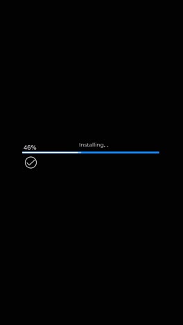 video footage shows progress bar loading screen use of installing modern interface design technology