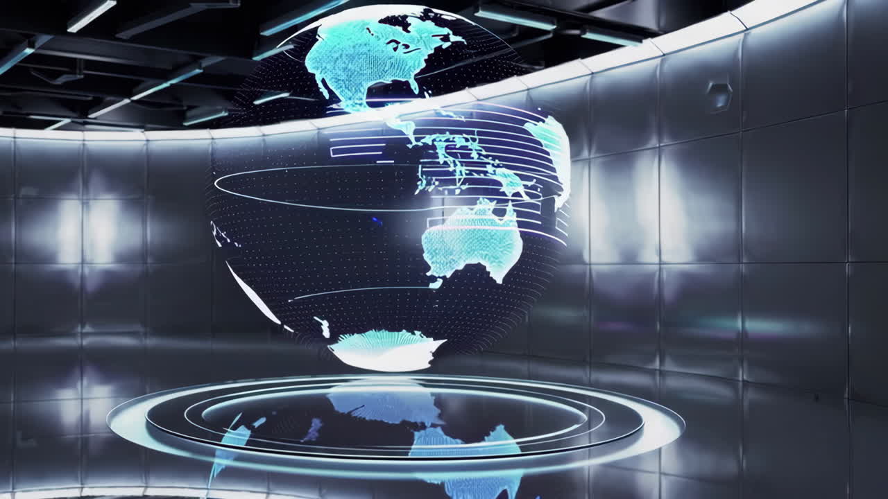 visualización digital del globo