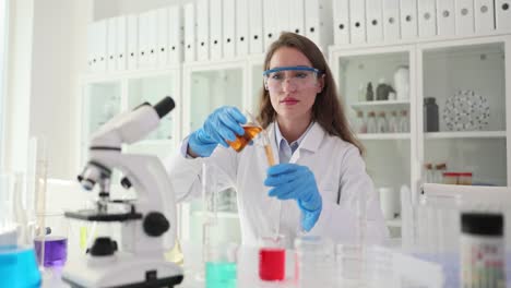 a scientist conducting an experiment in a laboratory