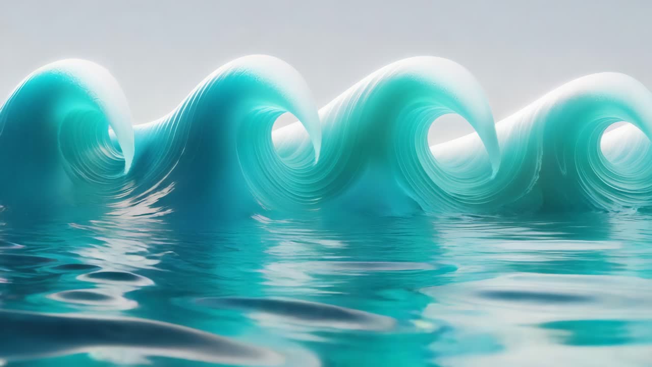 Abstract Turquoise Waves