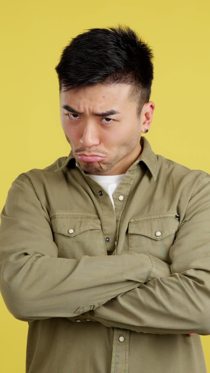 Man with a frustrated expression