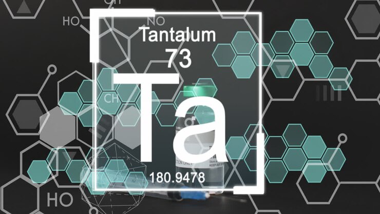 Animation of chemical structures and formulas over vial