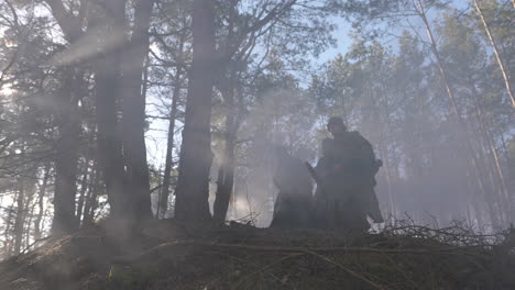 german soldiers in a forest during world war i