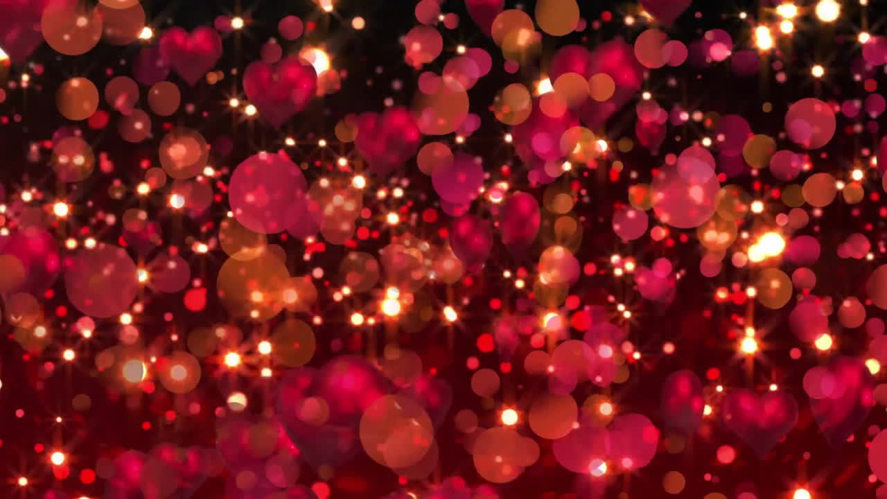 animación de puntos de luz brillantes sobre un fondo negro