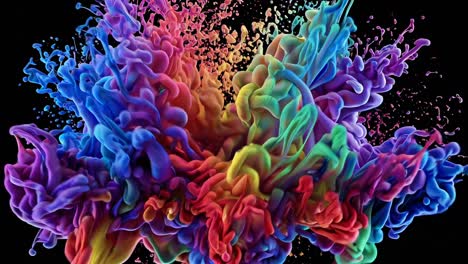 abstract colorful ink splash