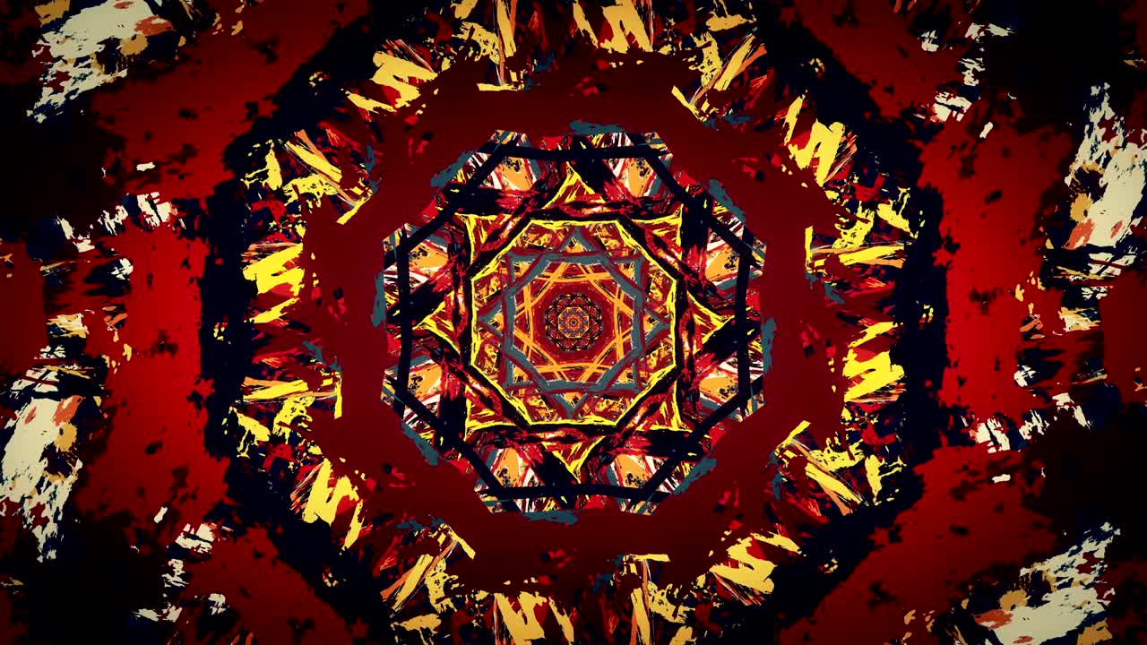 baile de discoteca y fondo de música electrónica. imágenes de bucle sin fisuras. mandala cósmica esotérica.