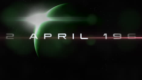 12-April-1961-with-green-planet-and-flash-light-of-star-in-galaxy