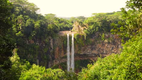 the beautiful waterfall in chamarel, mauritius, africa