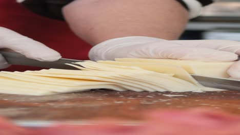 slicing cheese