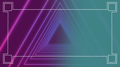 Digitally-generated-animation-of-neon-triangular