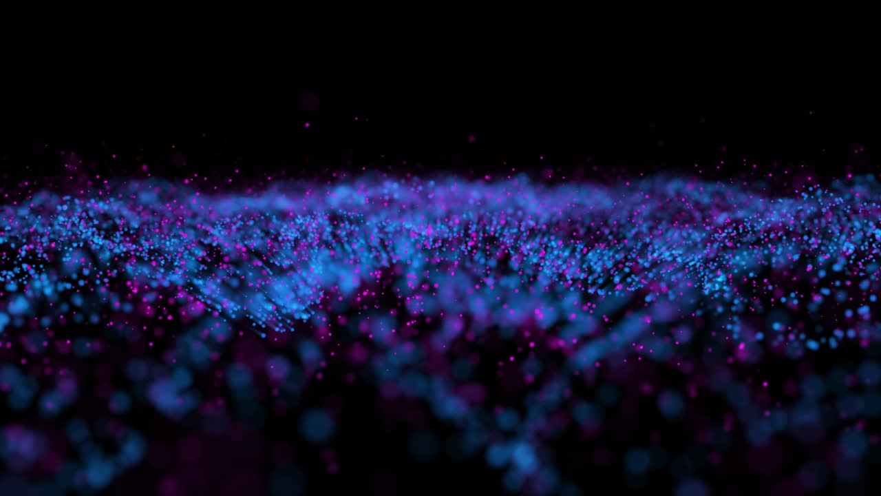 Abstract background with moving and flicker particles. Animated background for presentation.