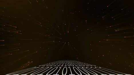 Animation of red spots over binary coding