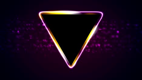 retro neon 80s shiny triangle motion background