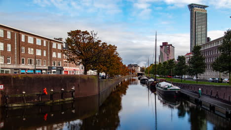 cloudy autumn day by hague canal