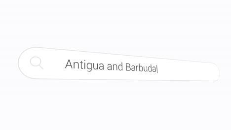 antigua and barbuda in search engine - close up