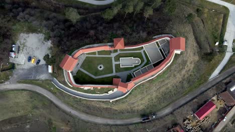 top view of feldioara fortress in feldioara, brasov county, romania