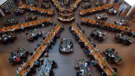 interior view of the library's reading room