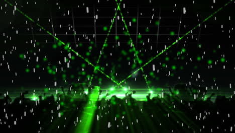 luces láser verdes en la discoteca