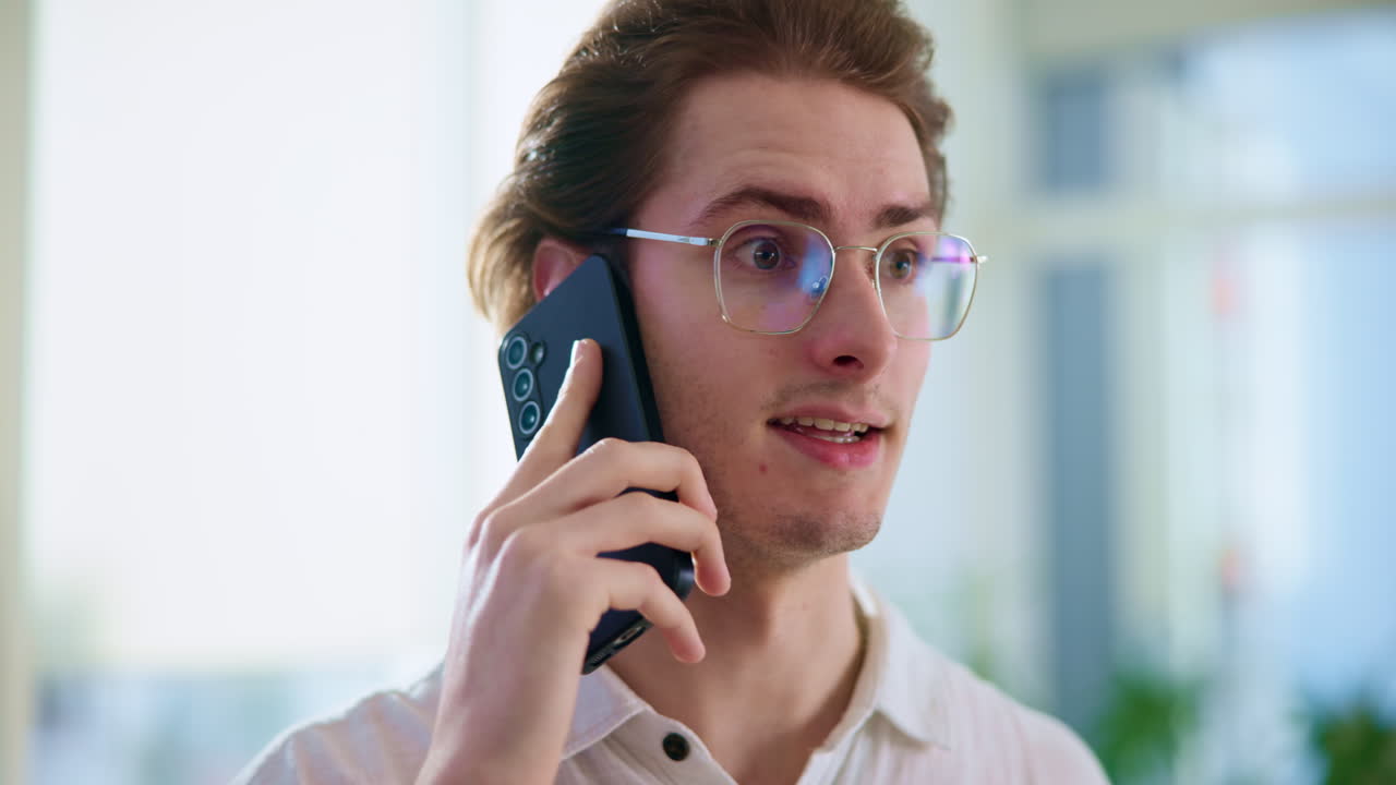 Man Talking on Phone