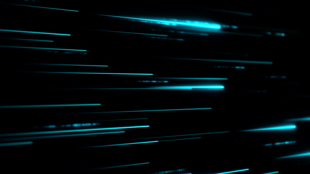 rayas horizontales de neón. fondo abstracto. líneas brillantes y brillantes en un ciberespacio. flujo de datos futurista. ejecución de código de aplicación. bucle sin costuras.