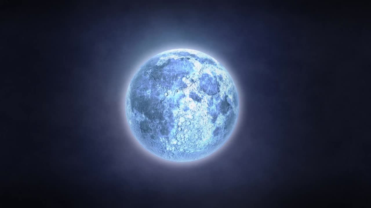 달과 연기 구름