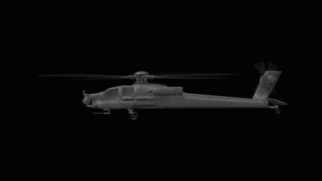 modelo en 3d de un helicóptero militar