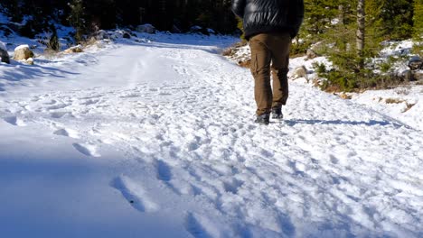 man tracks walking