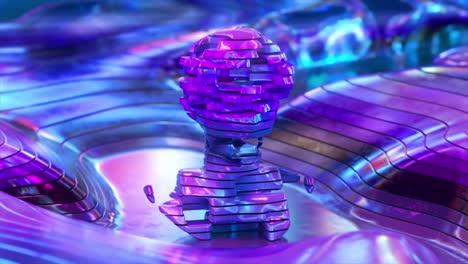 estructura renderizada en 3d abstracta
