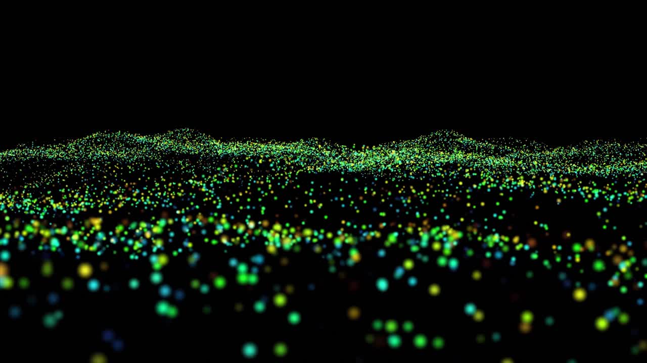 Abstract Background with Glowing Particles