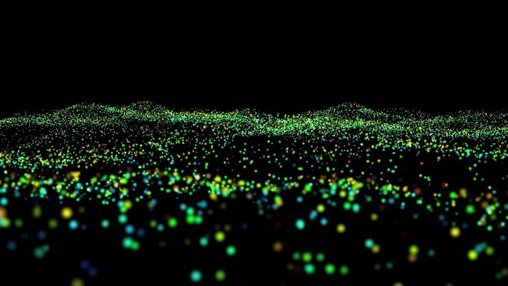 abstrakter Hintergrund mit leuchtenden Partikeln