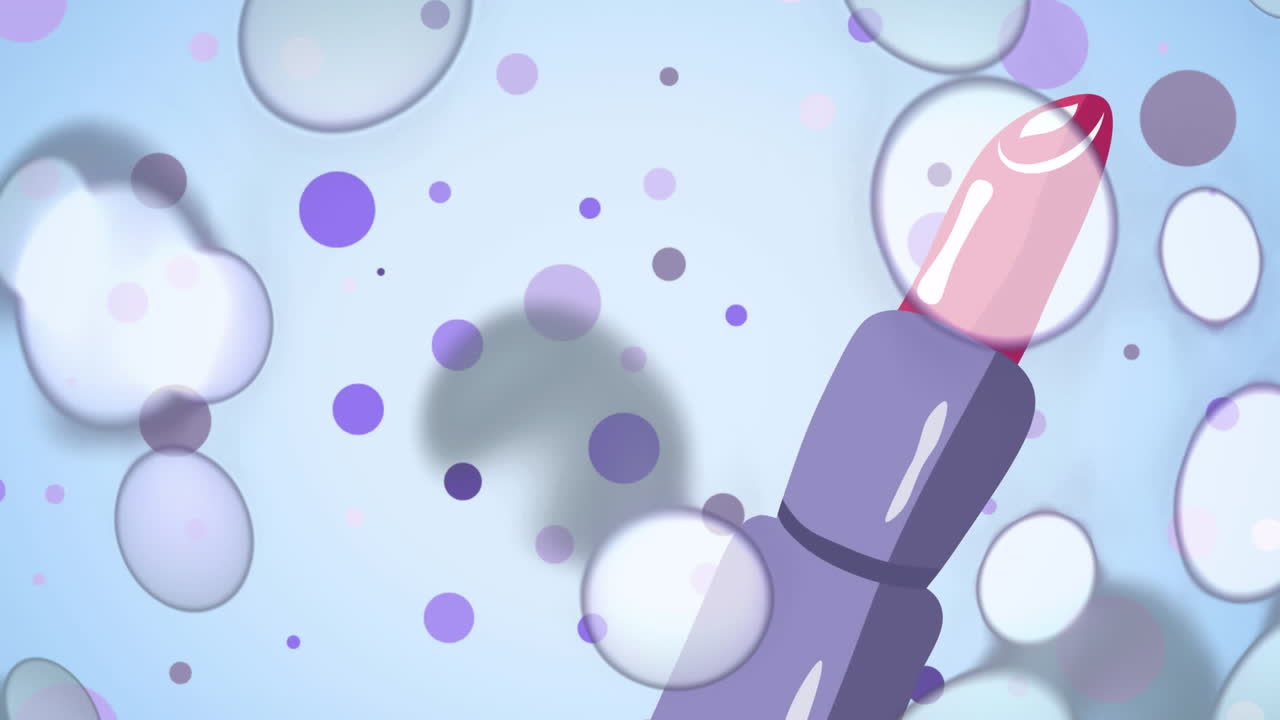 ⁇ 색 배경 에 있는 립스틱 아이콘 의 애니메이션