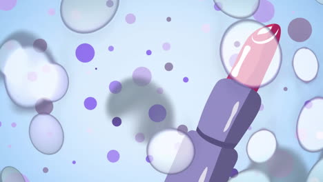 animation of lipstick icon on white background