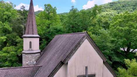 aerial church steeple montreat college in montreat nc