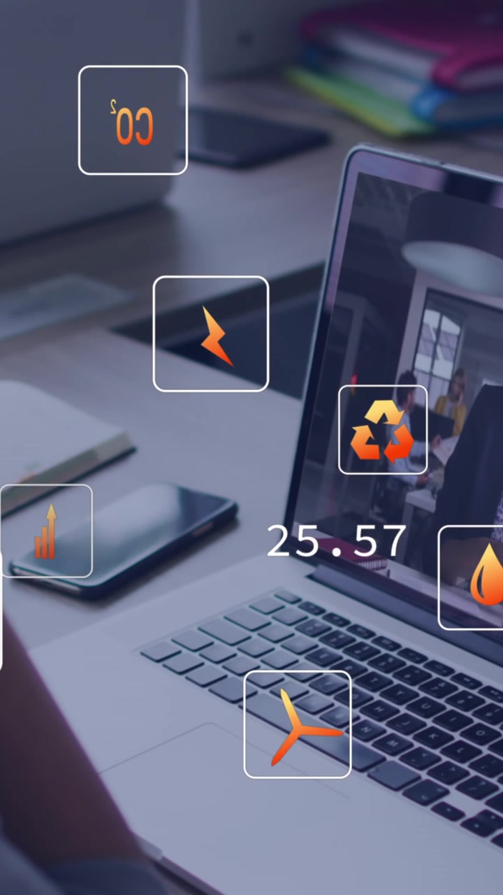 Animation of financial data processing over caucasian woman using laptop on video call