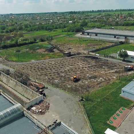 aerial view of construction
