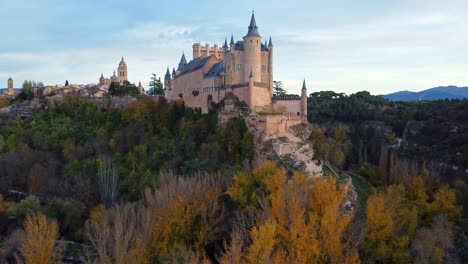 old castle on autumn day