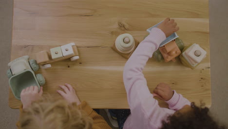 children playing with toys