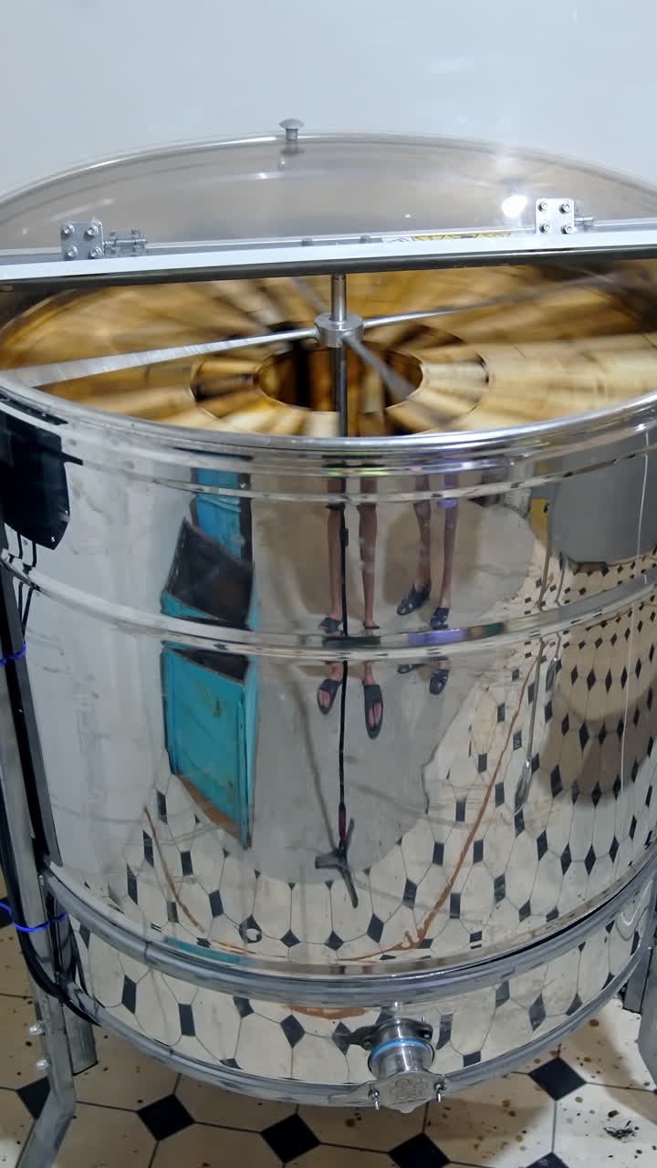 Honey extractor at beefarm