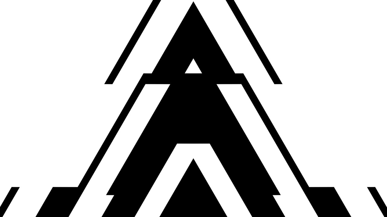 Abstract Geometric Animation with Expanding Black and White Shapes