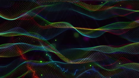 animation of glowing network of connections over black background