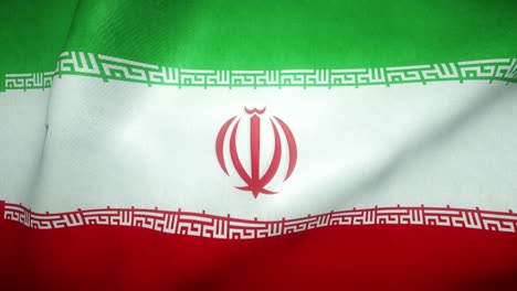 flag of iran waving in the wind